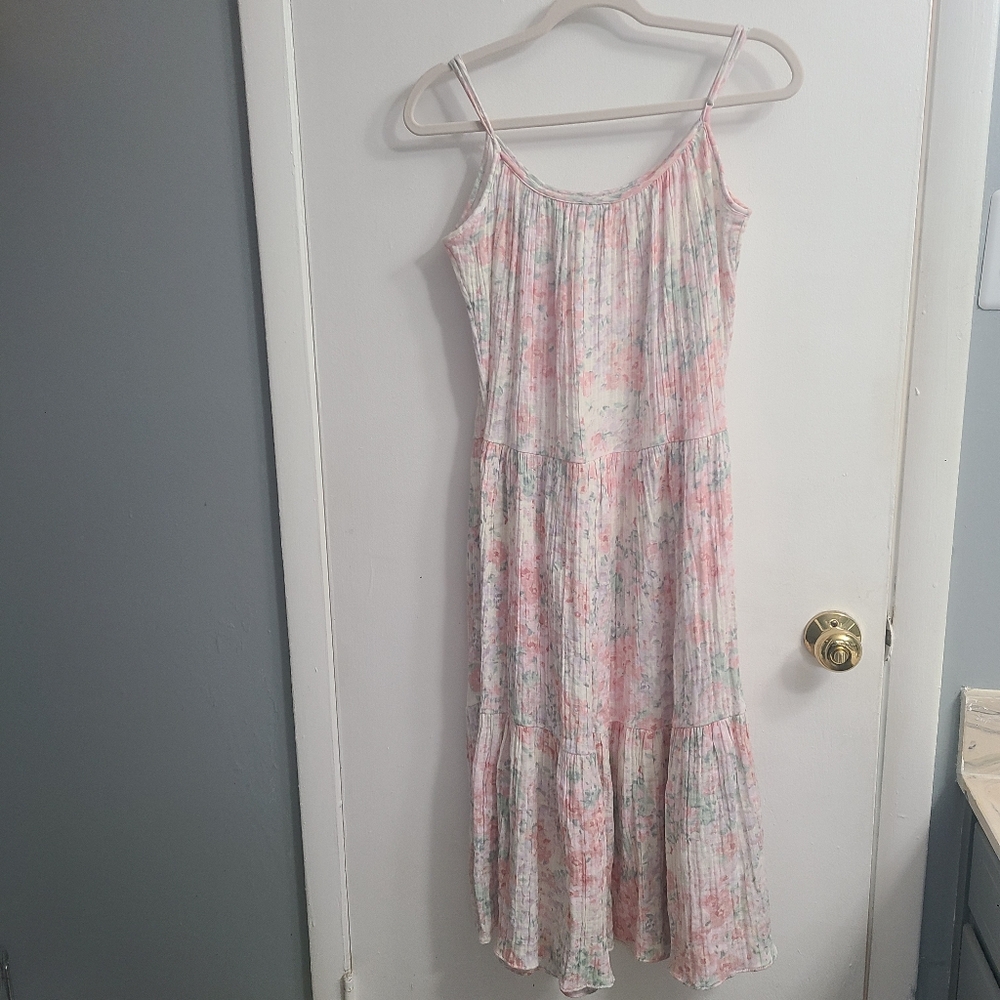Terzo Millennio Womens Spring/Summer Style Travel Beach Tropical TIER Dress Sz M